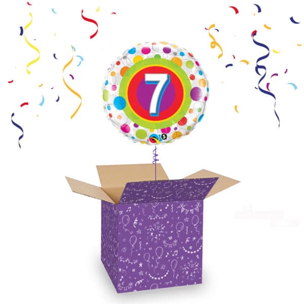 Folieballon 7 Jaar Meerkleurig 45 cm