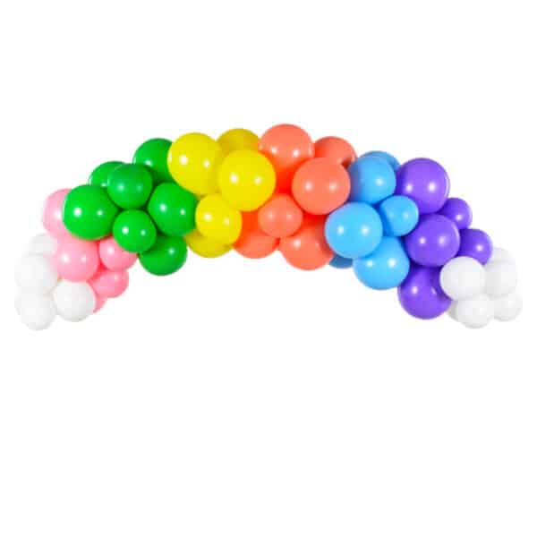 DIY Kit Ballonboog - Pastel Regenboog (2m, 60 ballonnen)
