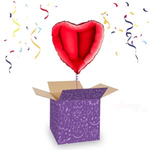 Folieballon Hart Metallic Rood 45 cm