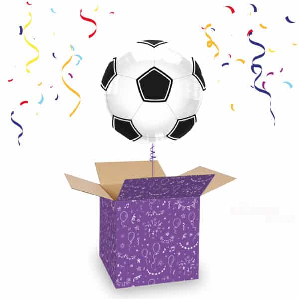 Voetbal FolieBallon Zwart/Wit