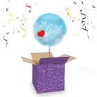 Folieballon Missing You Blauw 45 cm