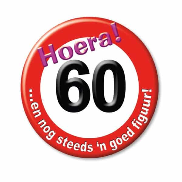 Verkeersbord Button - 60 jaar