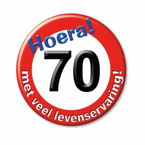Verkeersbord Button - 70 jaar