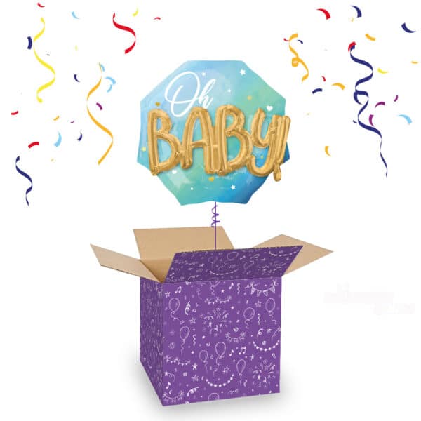 Folieballon Oh Baby Boy Blauw 76 cm
