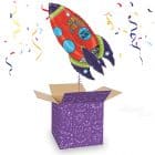 Folieballon XL Happy Birthday Raket 91 cm