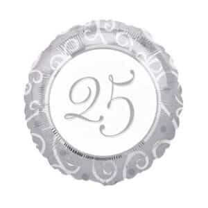 Folieballon 25 Jubileum 45 cm