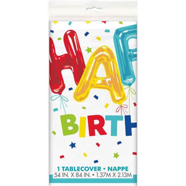 Tafelkleed Happy Balloon Birthday 137x213cm