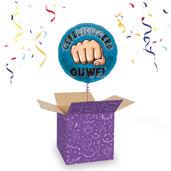 Folieballon Gefeliciteerd Ouwe 45 cm