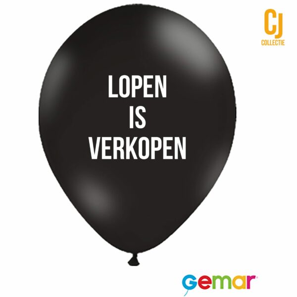 Ballonnen "Lopen is Verkopen" 10 stuks