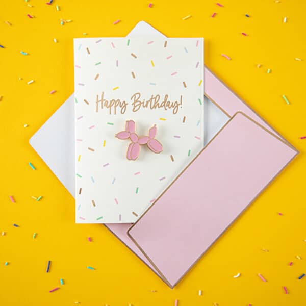 Wenskaart - Happy Birthday met speld