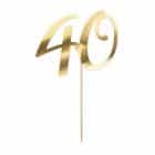 Cake Topper gold - 40 jaar
