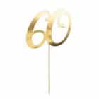 Cake Topper gold - 60 jaar