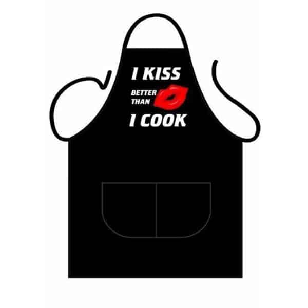 BBQ Schort Deluxe - I kiss beter than I cook