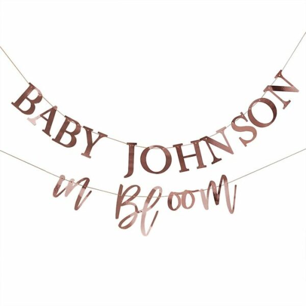 Baby in Bloom - Slinger Rose Gold - gepersonaliseerd