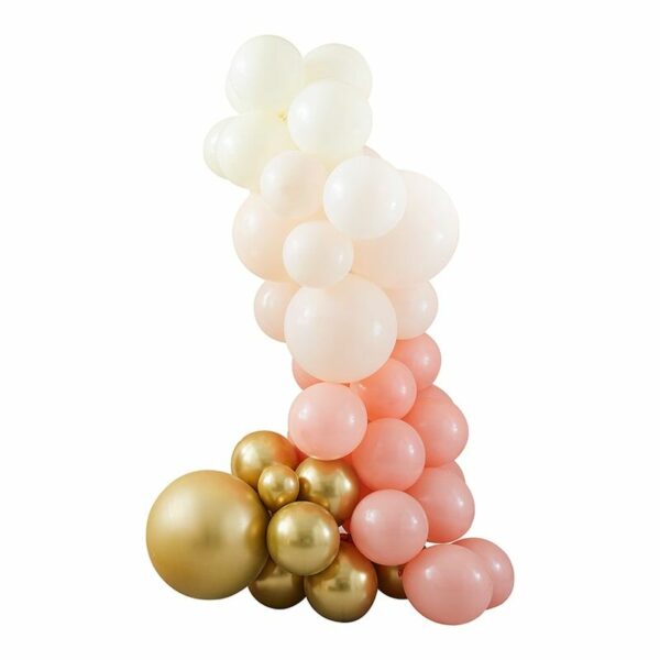 Balloon Arch - Perzik en Gouden Ballonboog Decoratie Kit