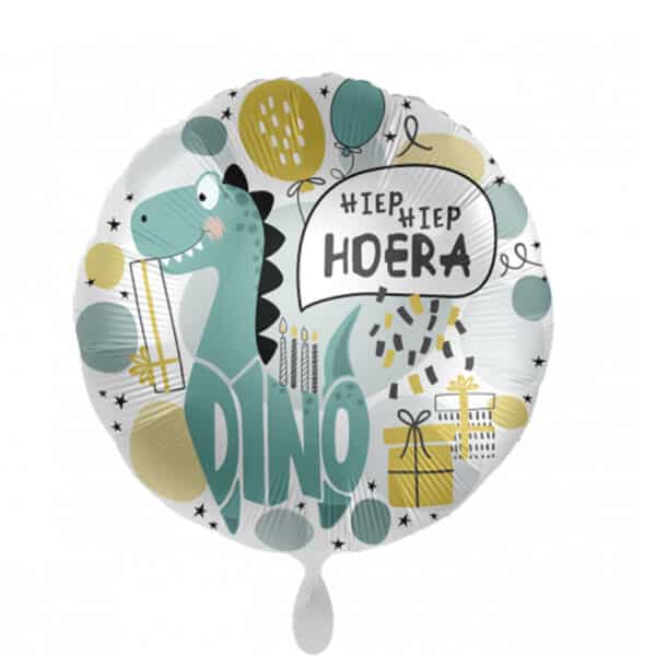 Folieballon - Proost – Hiep Hiep Hoera – Dino