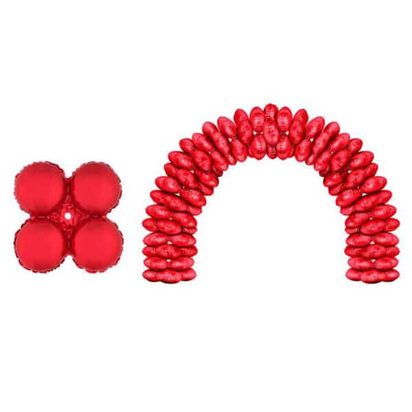 Folieballonnen ballonboog Rood (10 stuks)