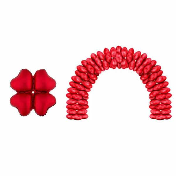 Folieballonnen ballonboog Hartvorm Rood (10 stuks)