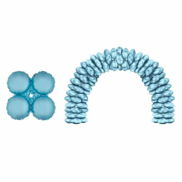 Folieballonnen ballonboog Licht blauw (10 stuks)