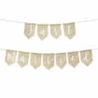 Jute Banner Just married, 23 x 185 cm