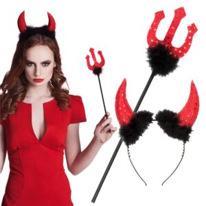 Set Duivel (hoorntjes en vork 40 cm)