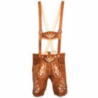 Lederhose luxe bruin - echt leer