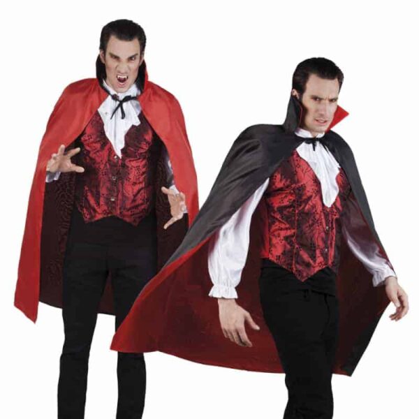 Cape Bloodlust zwart/rood omkeerbaar (120 cm)