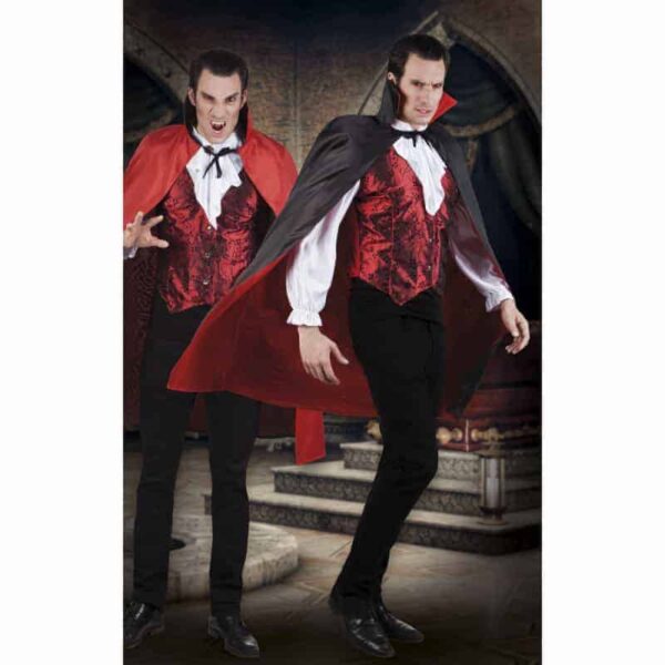 Cape Bloodlust zwart/rood omkeerbaar (120 cm)