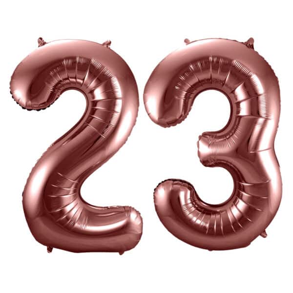 Folieballon Cijfer 23 Brons - 86 cm