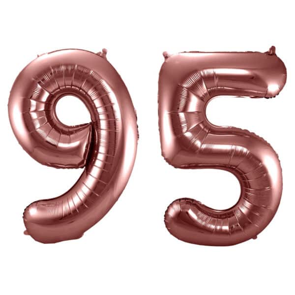 Folieballon Cijfer 95 Brons - 86 cm