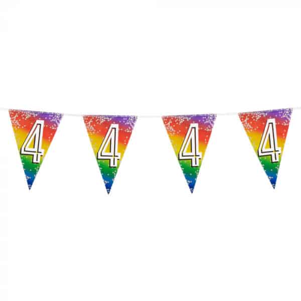 Folievlaggenlijn Regenboog - 4 (6 mtr)