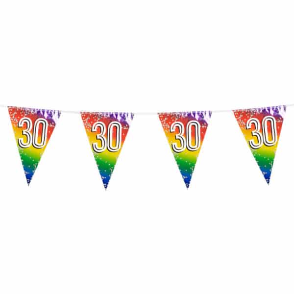 Folievlaggenlijn Regenboog - 30 (6 mtr)