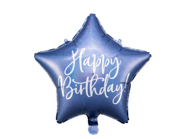 Folieballon Ster "Happy Birthday"