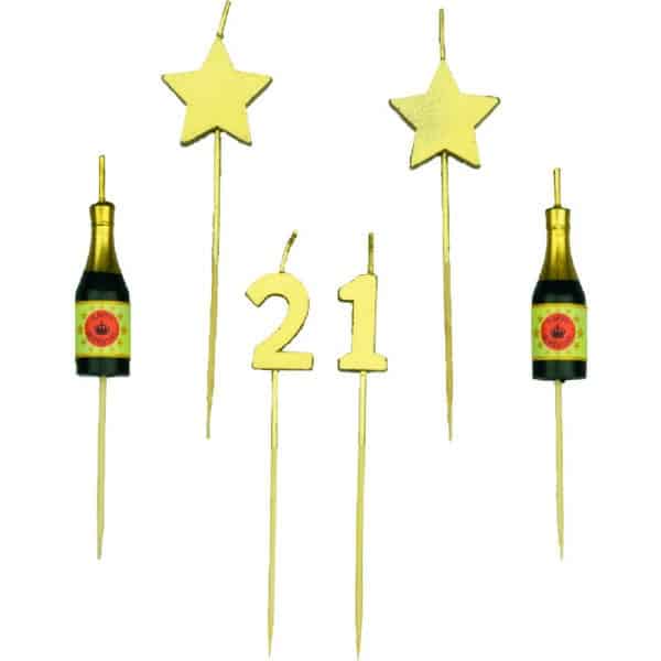 Party cake kaarsjes 21