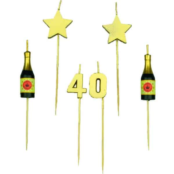Party cake kaarsjes 40