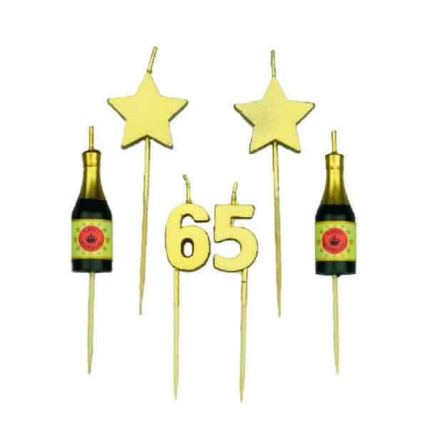 Party cake kaarsjes 65
