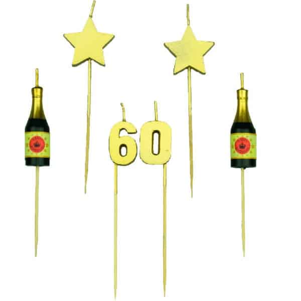 Party cake kaarsjes 60