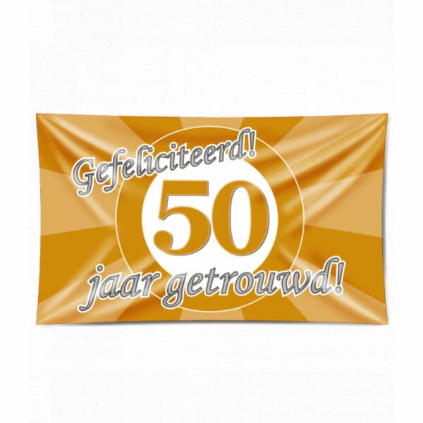 Gevel vlag - 50 jaar getrouwd