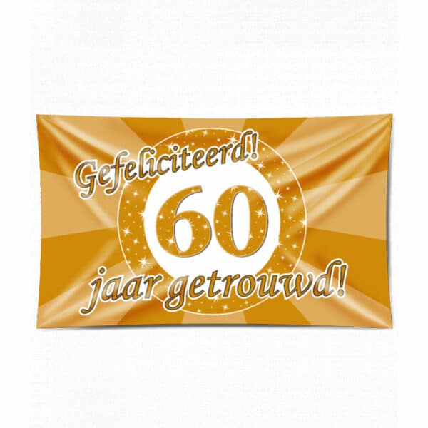 Gevel vlag - 60 jaar getrouwd