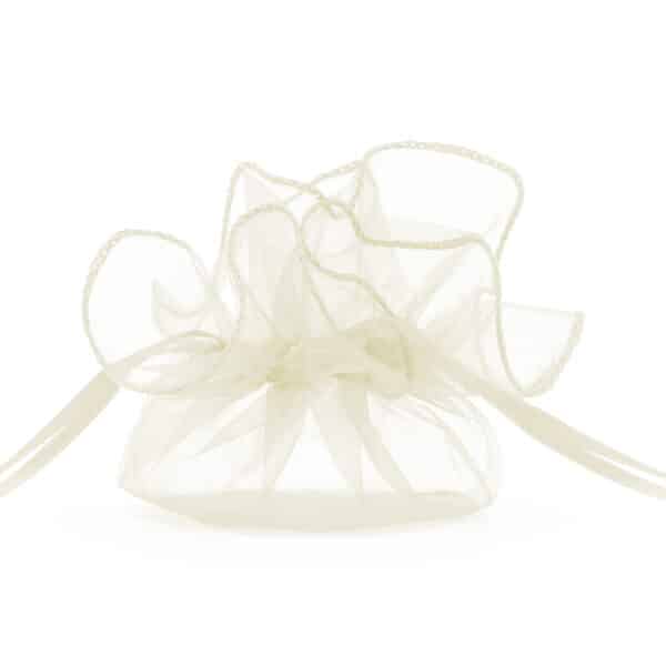 Organza zakjes creme (10 st)
