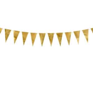Vlaggenlijn Goud (13 cm) - 2,1 m