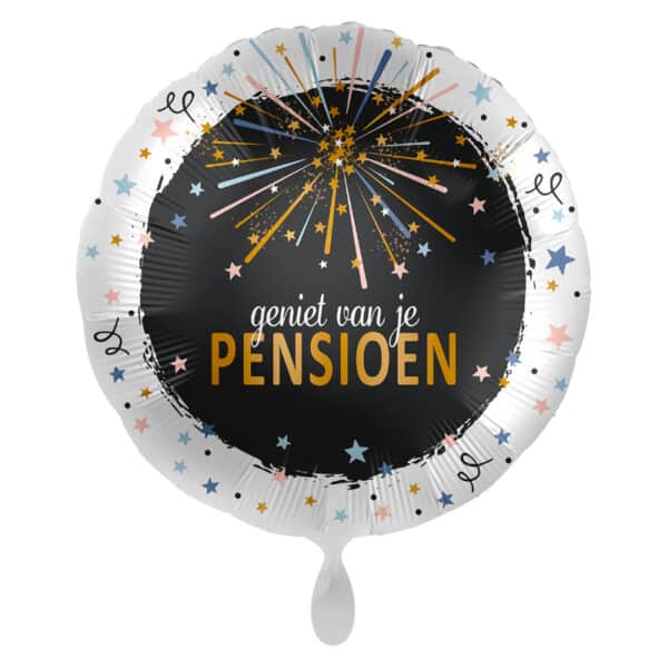Folieballon - Geniet van je pensioen Vuurwerk