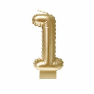kaars cijfer 1 - goud