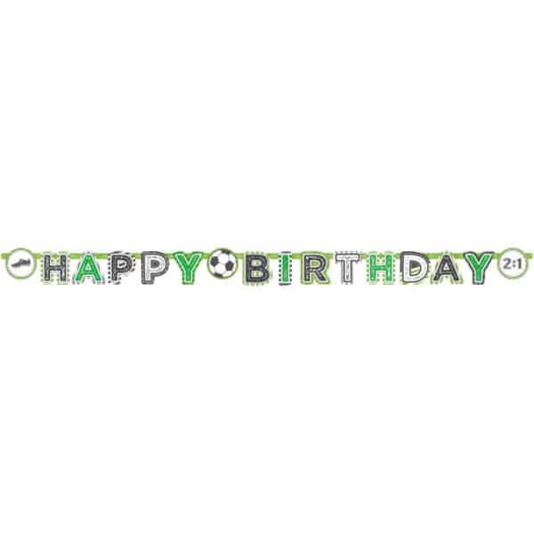 Kicker Party / Voetbal - Happy Birthday Slinger (2 meter)