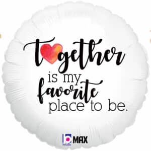 Folieballon "Together is my favorite ..."