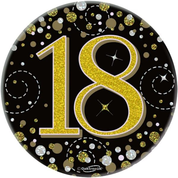 Button Zwart Goud (18 jaar)