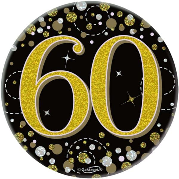 Button Zwart Goud (60 jaar)