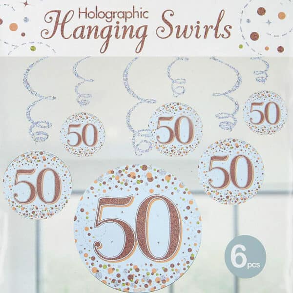 Swirls Sparkling Rose Gold - 50 jaar