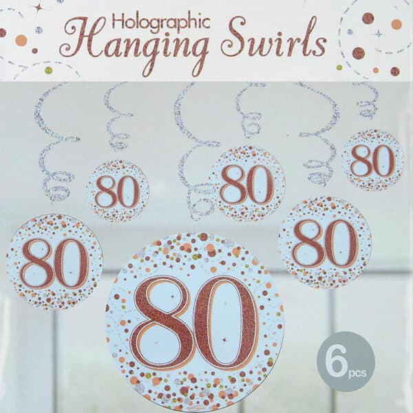 Swirls Sparkling Rose Gold - 80 jaar