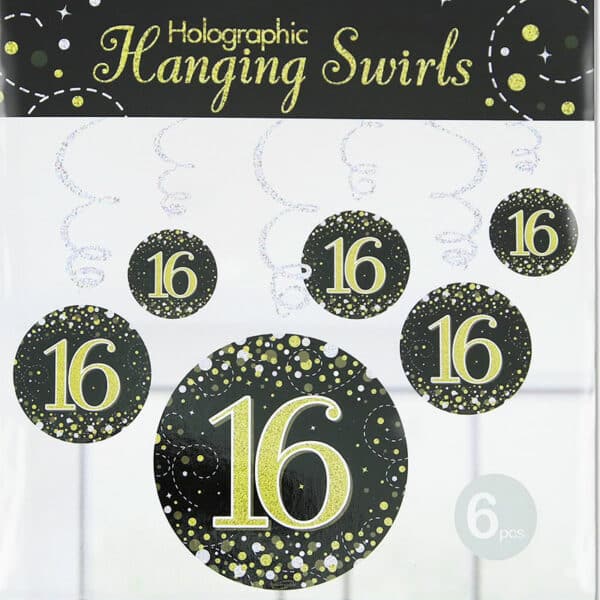 Swirls Sparkling zwart goud - 16 jaar